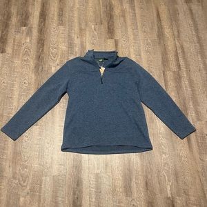 Stillwater supply co blue quarter zip sweater